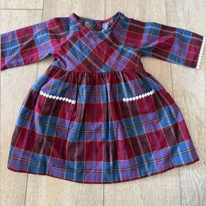 Tea Collection Plaid Dress with matching bloomers